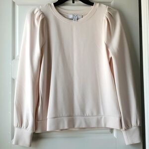 Magaschoni Balloon Sleeve Top in Pale Pink (S/P)